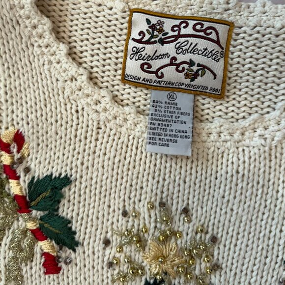 Vintage Women's Ugly Christmas Sweater Christmas Tree XL Heirloom Collectibles - Picture 2 of 4
